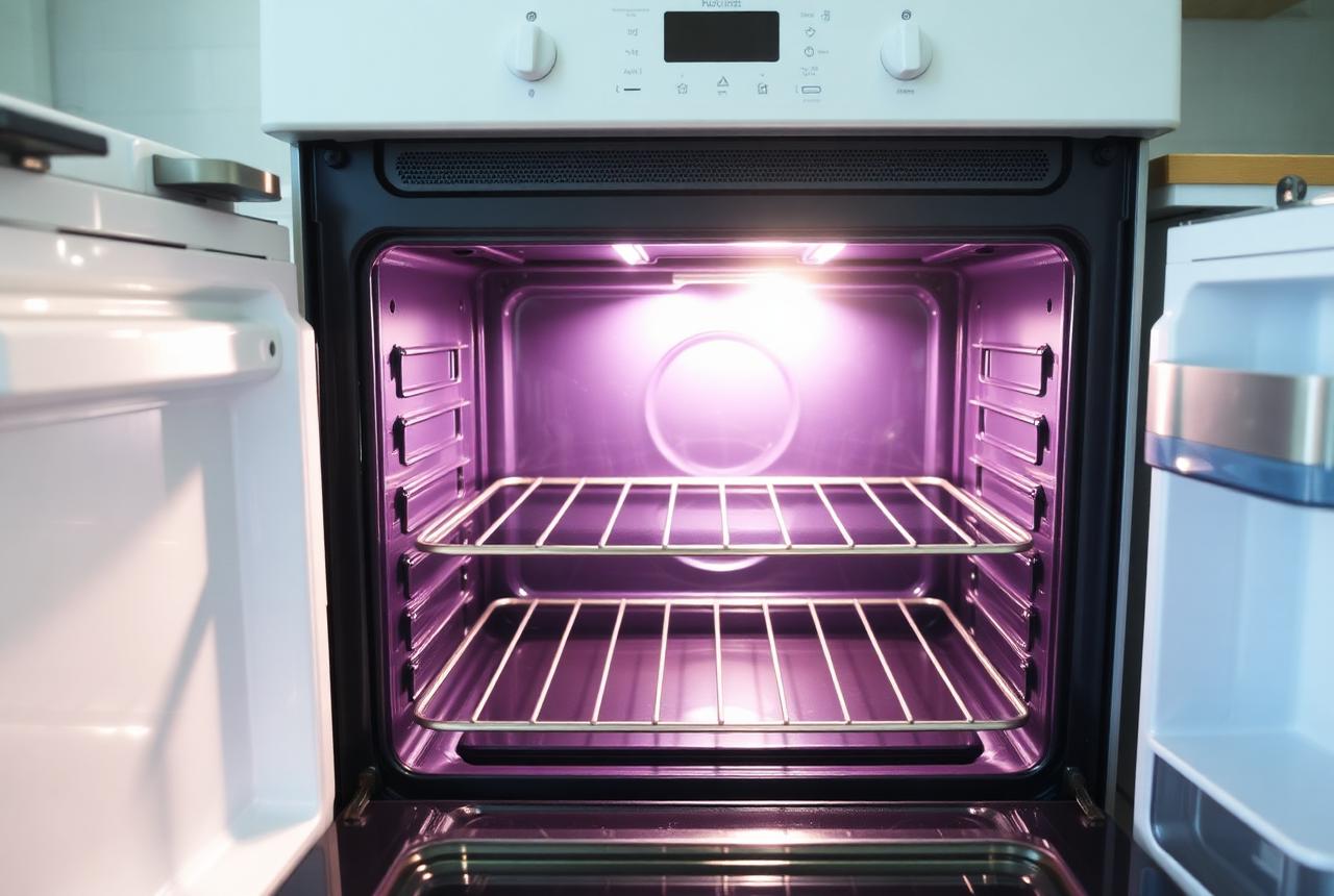 Sparkling clean oven interior and fridge after a specialist appliance clean in Cork